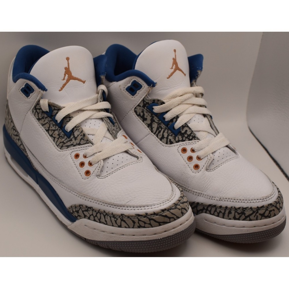 Nike Air Jordan 3 Retro Wizards‎ True Blue Metallic Copper 7Y
